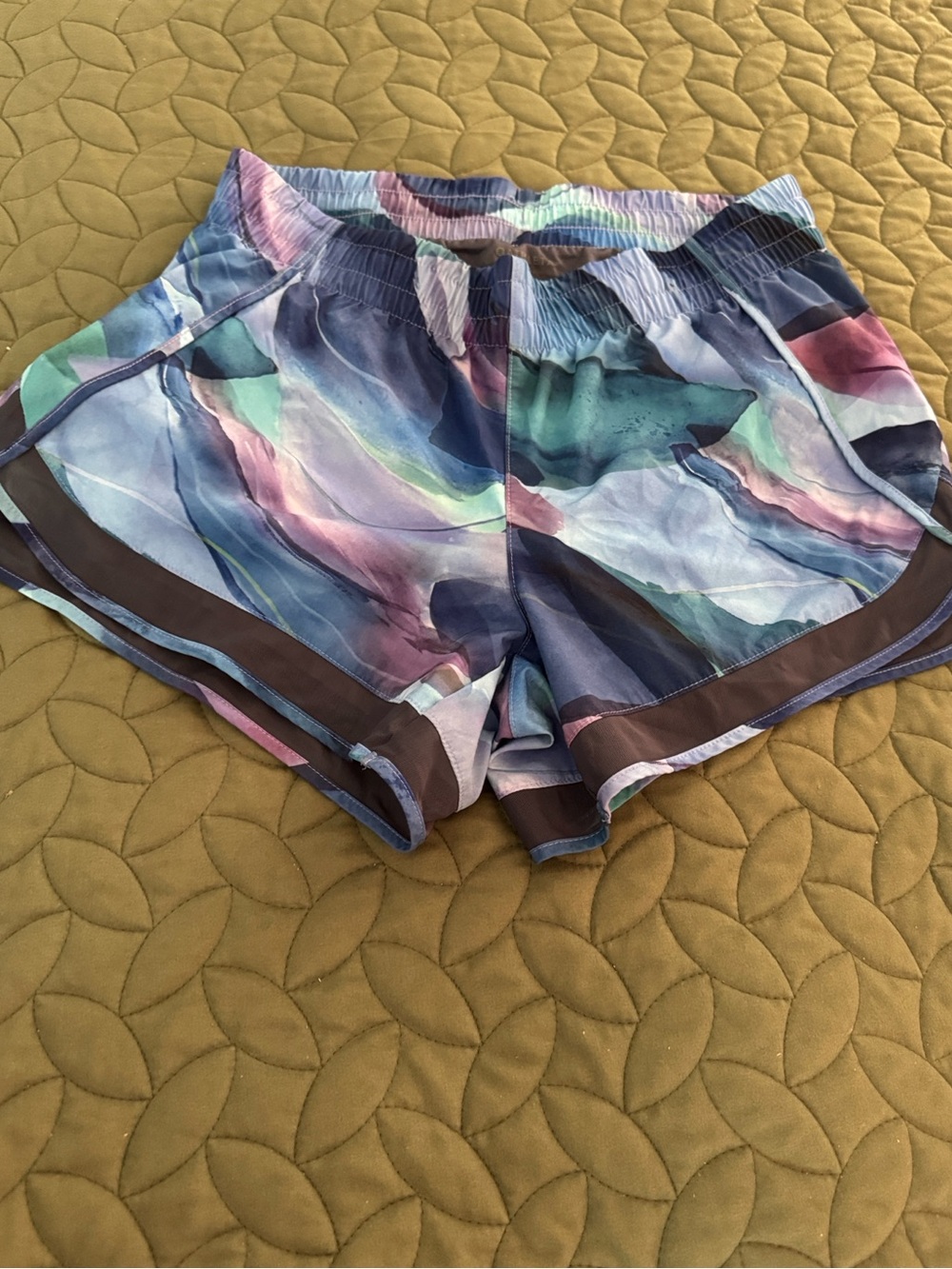 Athleta Printed Mesh Racer Run Short 4